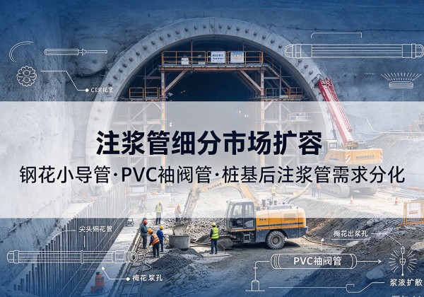 庄河注浆管细分市场扩容，隧道钢花小导管、PVC 袖阀管、桩基后注浆管需求分化